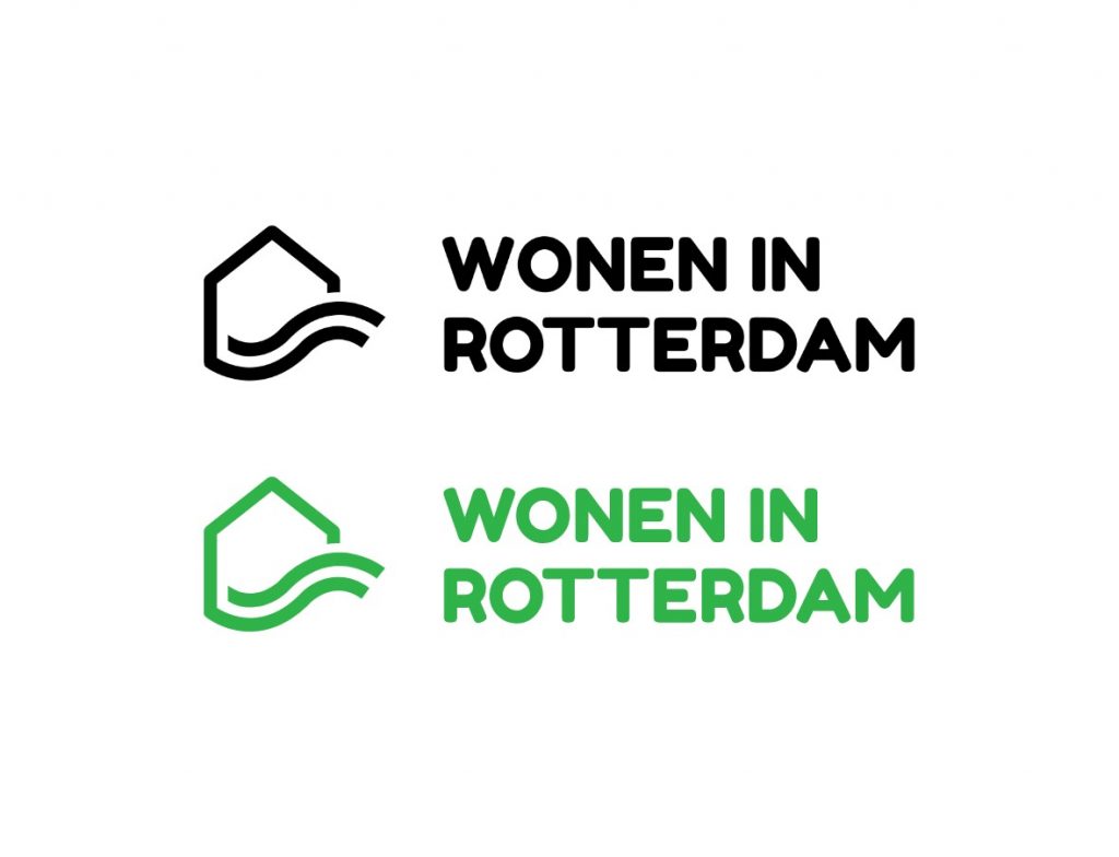 Wonen in Rotterdam logo design